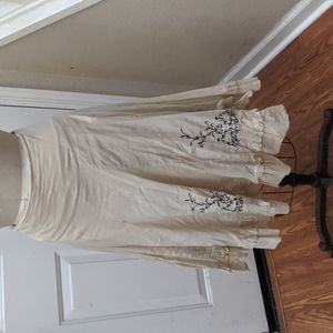 Beige cotton skirt